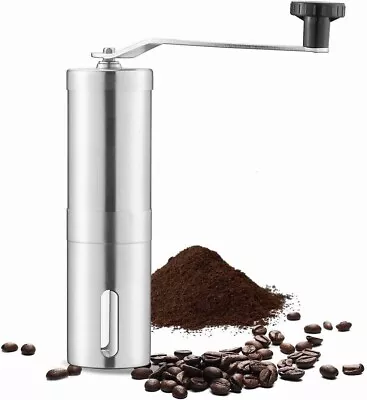 Manual Coffee Bean Grinder Stainless Steel Hand Coffee Mill Ceramic Burr • $8.68
