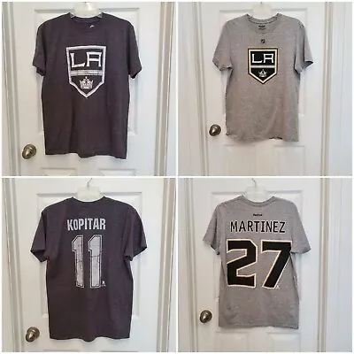 Reebok NHL LA Kings Hockey T-Shirt Men’s Gray Black #11 Kopitar Martinez Sz M • $16.99