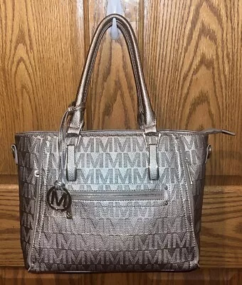 Michael Kors Purse - Silver Metallic - Many Pockets • $39.95