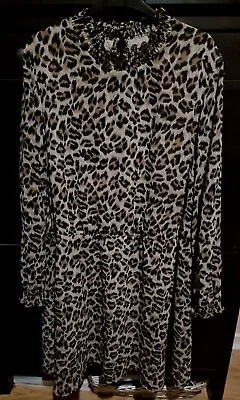 £12 • Buy Size 24 Leopard Print Skater Party Dress - Oasis