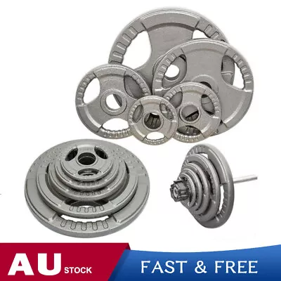 Standard Cast Iron Hammertone Weight Plate - 1.25kg - 20kg Weight Set Home Gym • $56.99