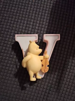 Disney Classic Pooh Letter V Is For Violin Music Nursery Decoration Figurine • $15
