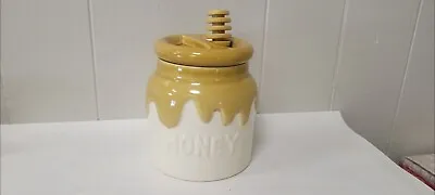 Vintage 1982 Teleflora Honey Pot Handmade In Portugal With Mixer And Lid • $14.99