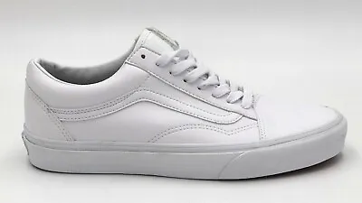 OLD SKOOL CLASSIC TUMBLE-Leather Men's Women's All White VN0A38G1ODJ - VANS • $69.99