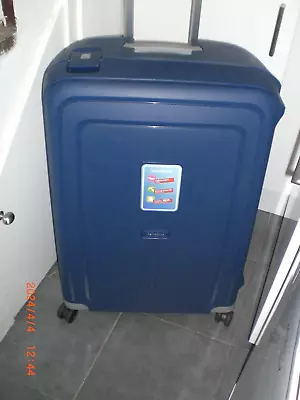 SAMSONITE S'CURE 75cm BLUE EX DISPLAY SPINNER CASE • £150