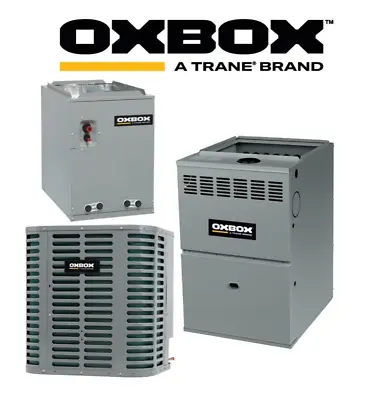 Oxbox 2 Ton 13.4 SEER2 A/C 17  Cased Coil & 80% 80000 BTU Furnace HVAC Package • $3246