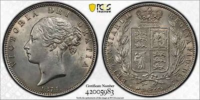 1874 Great Britain 1/2 Half Crown S-3889 VICTORIA PCGS AU Detail Cleaned • $449