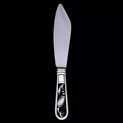 Georg Jensen. Silver Cake Knife 196 - Blossom / Magnolia. • $1140