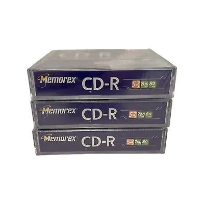 Memorex CD-R Recordable 52X 700 MB 80 Min 10 CDs Per Pack Lot Of 3 • $19