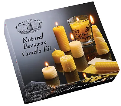 £17.95 • Buy House Of Crafts Natural Beeswax Candle Making Kit Make Your Own Craft Gift HC610