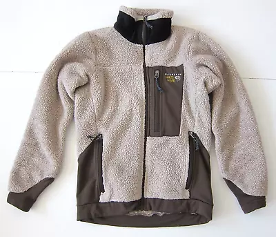 Mountain Hardwear Monkey Brown Ivory Black Zip Stretch Mock Neck Jacket XS • $31.49