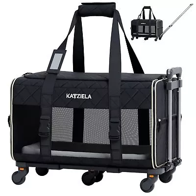 Pet Carrier Airline Approved - Dog Carrier With Wheels - TSA Airline Approved... • $189.77