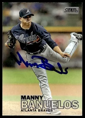 2016 Stadium Club Baseball Manny Banuelos Auto Atlanta Braves #181 Signed • $7.99