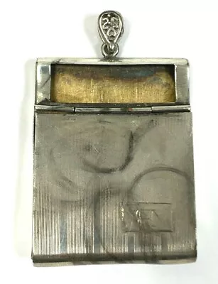 Webster Sterling Silver Match Safe Matchbook Holder PENDANT Monogram Of  B  27gr • $160