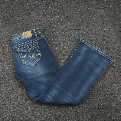 Vanity Jeans Womens Size 29 Blue Tyler Boot Cut Denim Dark Wash Stretch Ladies • $17.99