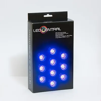 £23.99 • Buy 10x30mm BLUE LED Deck/Decking/Plinth/Kickboard/Recessed Kitchen/Garden Light Kit