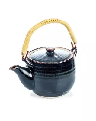 **Reduced** Authentic Sumi Grey Ceramic Japanese Teapot And Spoon • £25