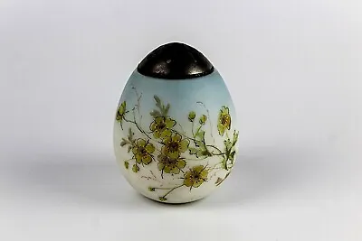 MT WASHINGTON ☆ Egg Shaped SUGAR SHAKER MUFFINEER ☆ Green Floral Ca 1890s • $159.99