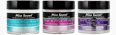 Mia Secret Acrylic Nail Powder 3D White Pink Clear - 1 Oz Bottle -MADE IN USA • $9.75
