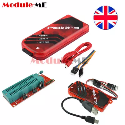 PICkit2 PICkit3 Microchip Original MPLAB PIC In-Circuit Debugger Programmer UK • £4.49