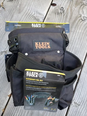 $80.55 • Buy Klein Tools Black Nylon Electricians Tool Belt Contractor Bag Pouch Storage