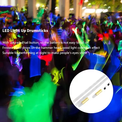 2Pcs Drumsticks Glowing LED Light Up Motion Suitable For LargeScale Night TOO • $36.35