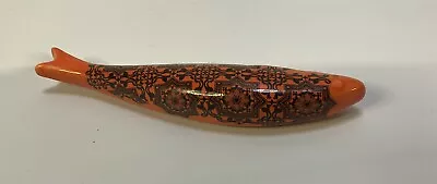 VINTAGE Oriental Orange  Magnetic Ceramic FISH  Paper Clip Holder • $13.44