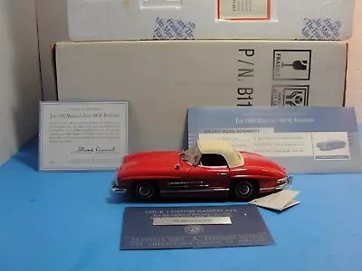 FRANKLIN MINT 1960 MERCEDES BENZ 300SL Roadster 1:24 Original Box & COA. • $125