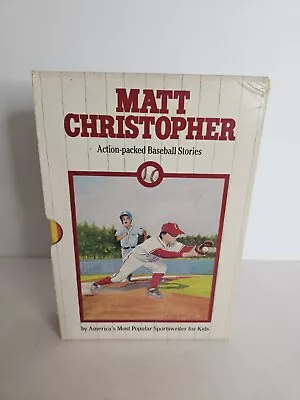 Matt Christopher 1971 Baseball Stories PB Book Box Set Sportswriter First Base   • $9.95