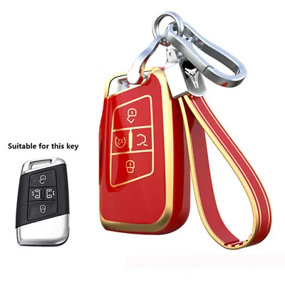 TPU Remote Key Case Cover Fob Holder For VW Atlas Jetta Taos Passat 4 Buttons • $20.59