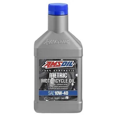 AMSOIL   AMSOIL 10W-40 Synthetic Metric® Motorcycle Oil 1x QUART (946ml) MCFQT • $28