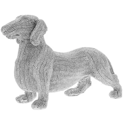 Silver Art Deco Style Dachshund Figure Ornament - Gift Present Dog • £24.99