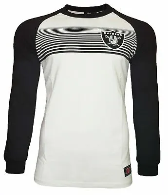 Oakland Raiders NFL T Shirt Mens Smal Long Sleeve American Football Jersey • £7.99