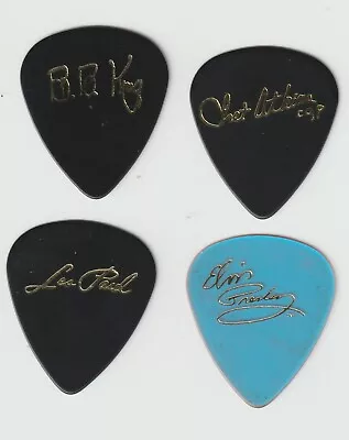 4 GIBSON 90s MASTER SERIES SIGNATURE GUITAR PICKS B.B. KING LES PAUL ELVIS CHET • $59.99