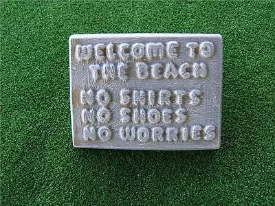 Welcome To The Beach Mould  - More Garden Ornament Sign Moulds In Our Shop ** • $33.99