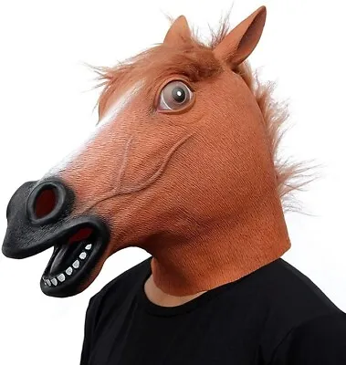 Horse Latex Mask Full Head Fancy Dress Party • £12