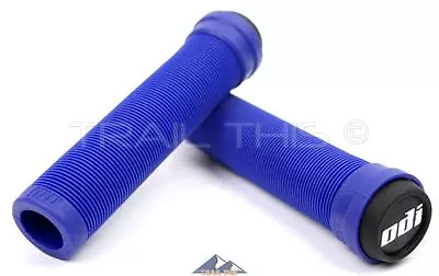 ODI Soft Flangeless Blue Longneck Grips Softies For BMX Bikes & Scooters 135mm • $12.50