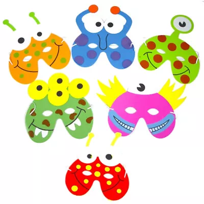 6 Foam Monster Masks - Pinata Toy Loot/Party Bag Fillers Kids World Book Costume • $4.96