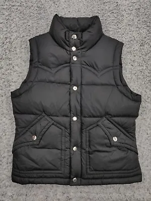 TRUE RELIGION Woman's Small Navy-Black World Tour Goose Down-Feather Puffer Vest • $52