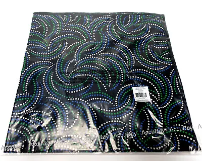 Vera Bradley Fabric Napkin KIEV SWIRLS Black Blue Green White Dots New With Tags • $12.89