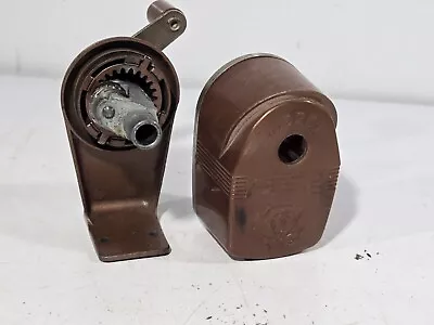 Vintage Brown Pencil Sharpener Apsco Midget Desk Or Wall Mount Old School EUC • $19.99