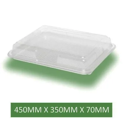 £27.39 • Buy 10X Large Clear Plastic Sandwich Trays + Lids Party Platters For Catering Buffet
