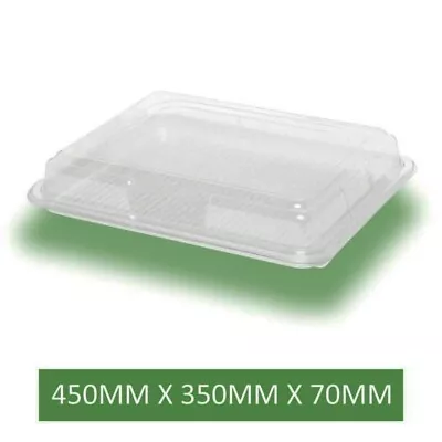 £19.93 • Buy 5X Large Plastic Clear Sandwich Trays + Lids Party Platters For Catering Buffet