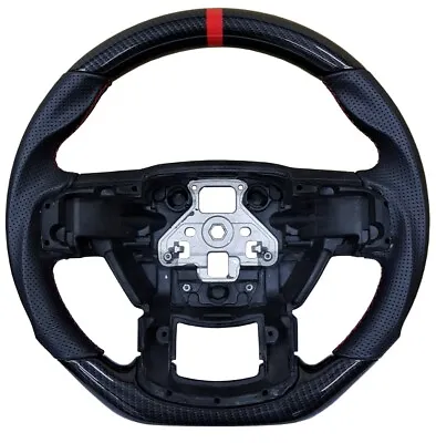 REVESOL Hydro-Dip Carbon Fiber Black Steering Wheel For 2015-2020 Ford F150 • $319