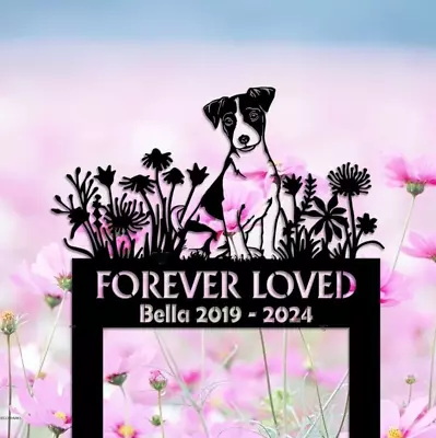 Custom Jack Russell Memorial Stake Pet Grave Marker Metal Sign With/without Leds • $28.99