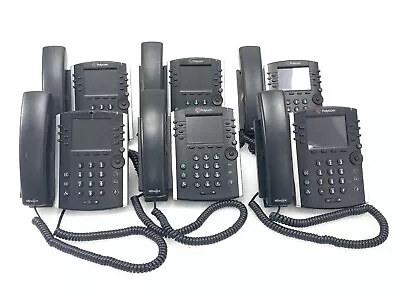 $125 • Buy LOT OF 6 Polycom VVX 401 Dsply Business Office IP Phone 2201-48400-001 NICE DEAL