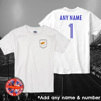 £9.99 • Buy Cyprus Kypros Kids Personalised Football T-shirt Euros World Cup Boys Girls