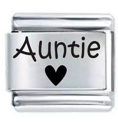 £4.21 • Buy Daisy Charm - AUNTIE HEART * Fits Italian Modular Charm Bracelets