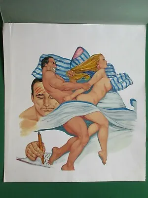 Breasts Sexy Blonde Gorgeous Babe Young Couple Original Mexican Cover Art • $199.99