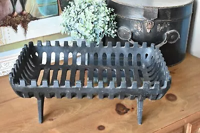 Vintage Cast Iron Fire Grate Basket Freestanding Log Coal (N) • £45